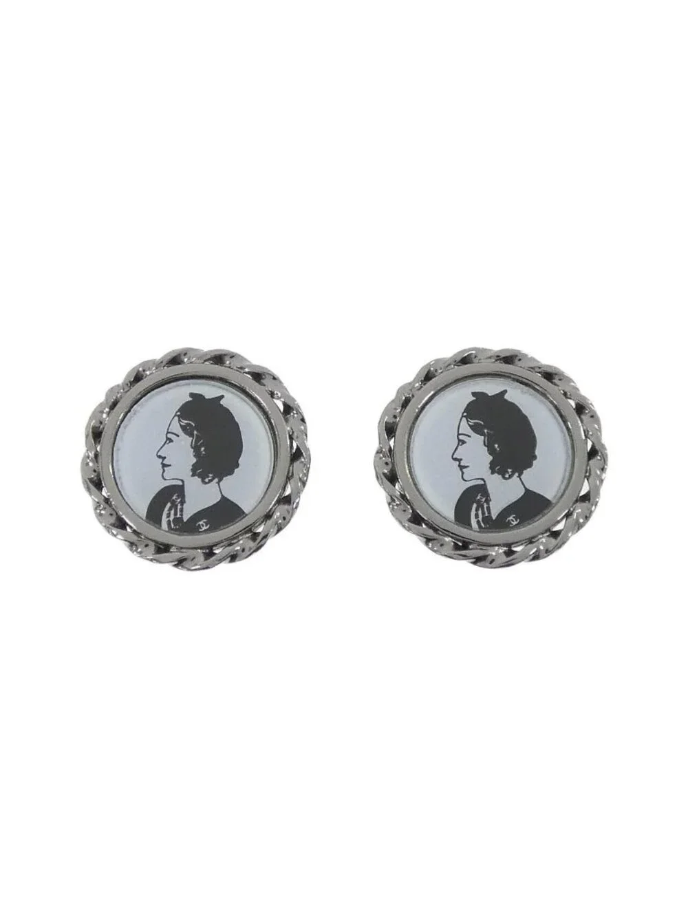Chanel Vintage Earrings Silver
